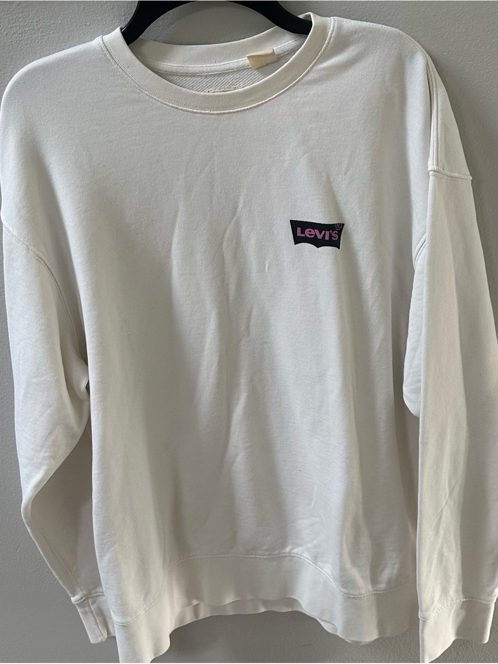 Levi’s Fresh Leaves Neon Graphic Crewneck Sweatshirt Unisex Relaxed Fit Medium